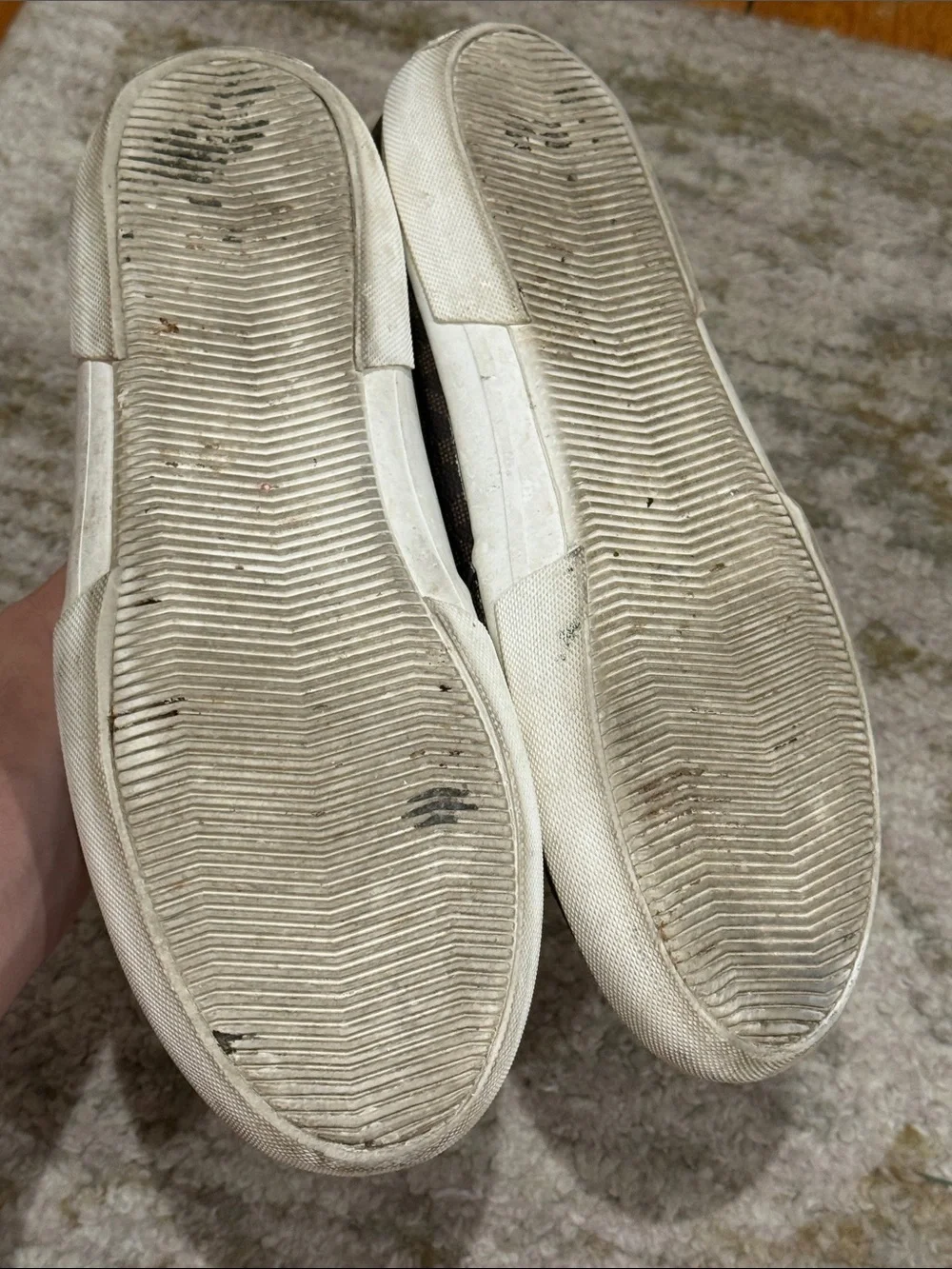 Michael Kors Women’s Brown Logo Slip-On Sneakers with White Sole